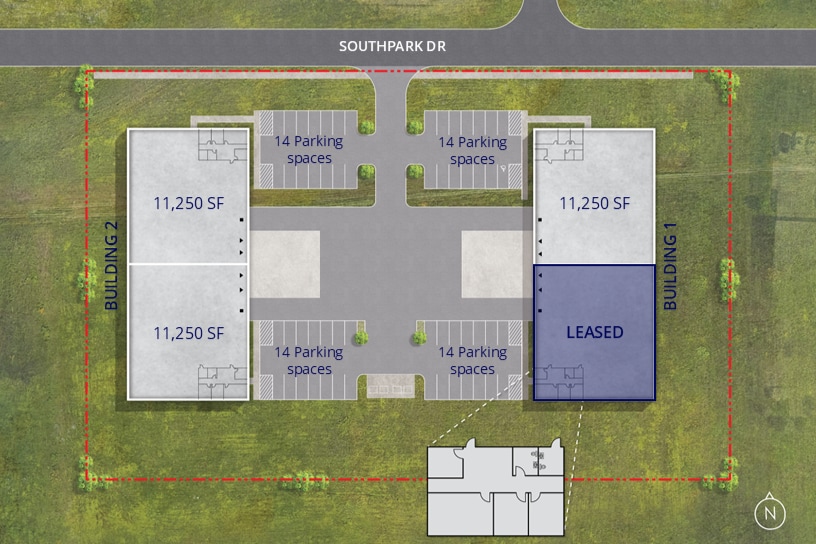 16467 Southpark Dr, Westfield, IN à louer Plan de site– Image 1 sur 2