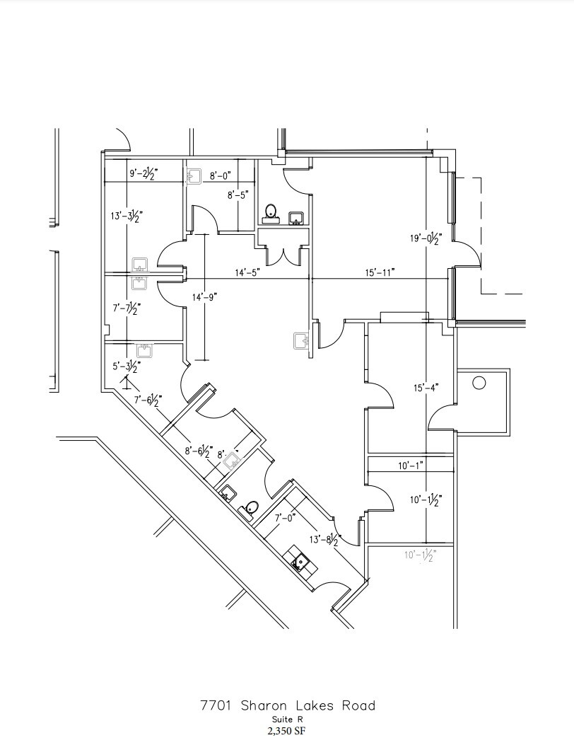 7701 Sharon Lakes Rd, Charlotte, NC à louer Plan d’étage– Image 1 sur 1