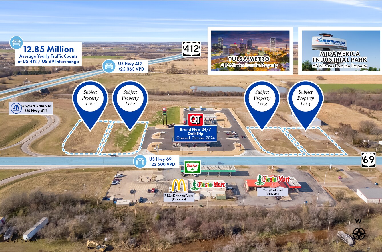 Hwy 69 & Hwy 412, Chouteau, OK à vendre Photo principale– Image 1 sur 2