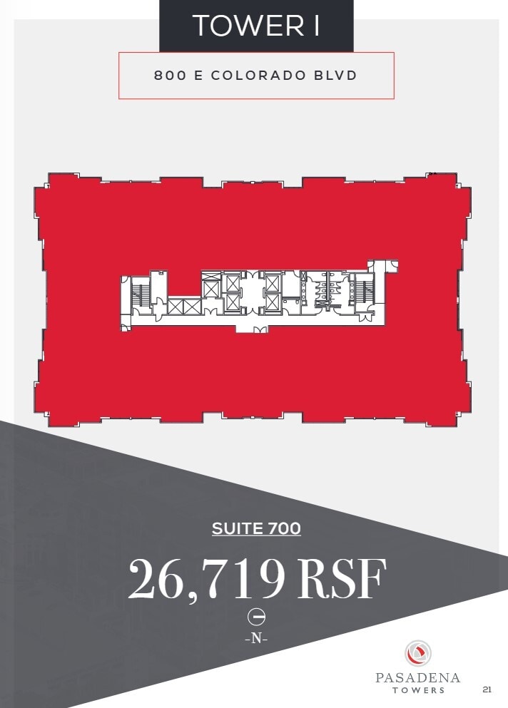 800 E Colorado Blvd, Pasadena, CA à louer Plan d’étage– Image 1 sur 1