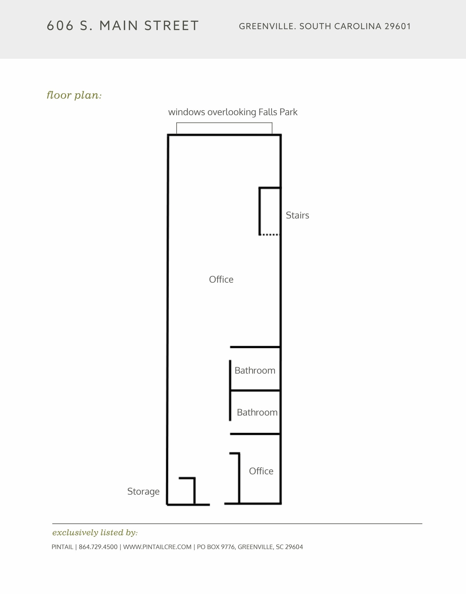 606-608 S Main St, Greenville, SC à louer Plan d’étage– Image 1 sur 1