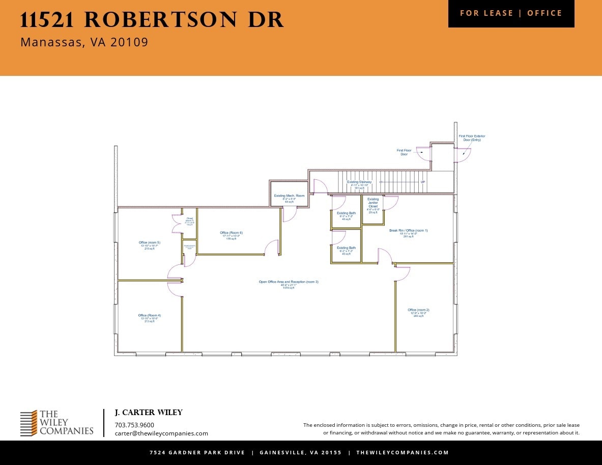 11521 Robertson Dr, Manassas, VA à louer Plan d’étage– Image 1 sur 1