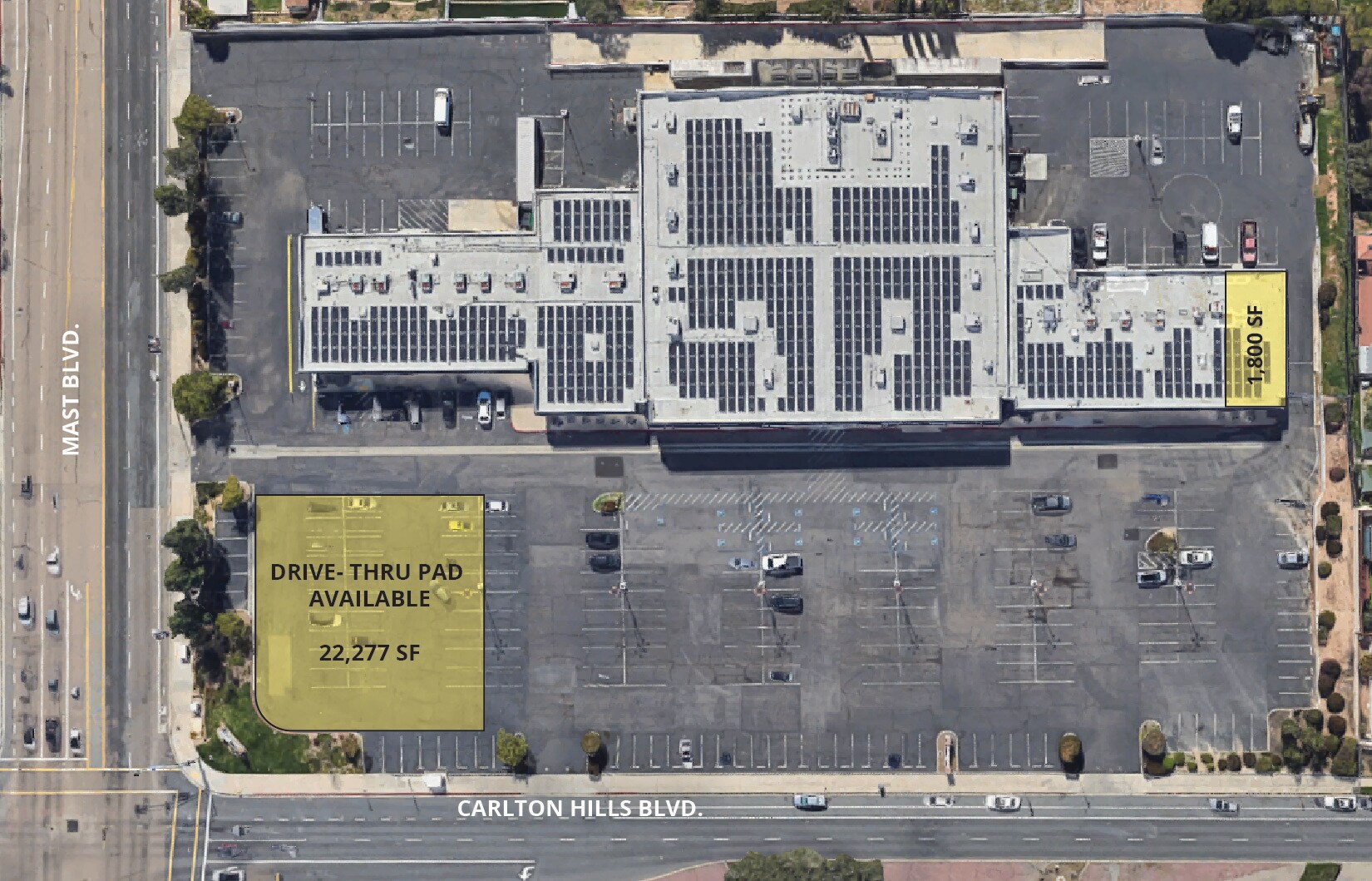 9608-9640 Carlton Hills Blvd, Santee, CA à louer Photo de l’immeuble– Image 1 sur 4