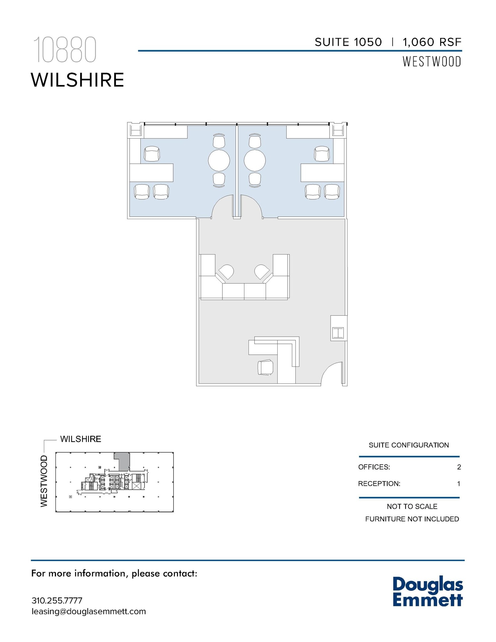 10880 Wilshire Blvd, Los Angeles, CA à louer Plan d’étage– Image 1 sur 1