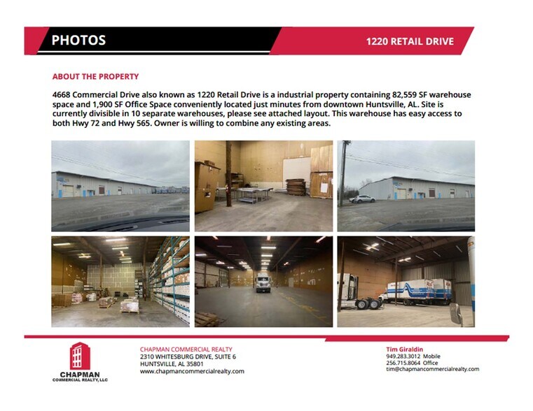 1220 Retail Dr, Huntsville, AL à louer - Photo de l’immeuble – Image 2 sur 6