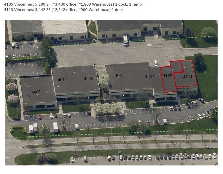 4045-4113 Vincennes Rd, Indianapolis, IN à louer - Plan de site – Image 3 sur 4
