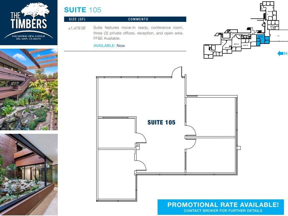 445 Marine View Ave, Del Mar, CA à louer Plan d’étage– Image 1 sur 1
