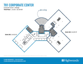 701 Corporate Center Dr, Raleigh, NC à louer Plan d’étage– Image 1 sur 2