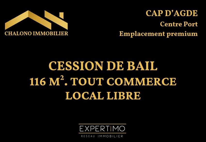 Local d’activités dans LE CAP D'AGDE à louer - Photo de l’immeuble – Image 1 sur 2