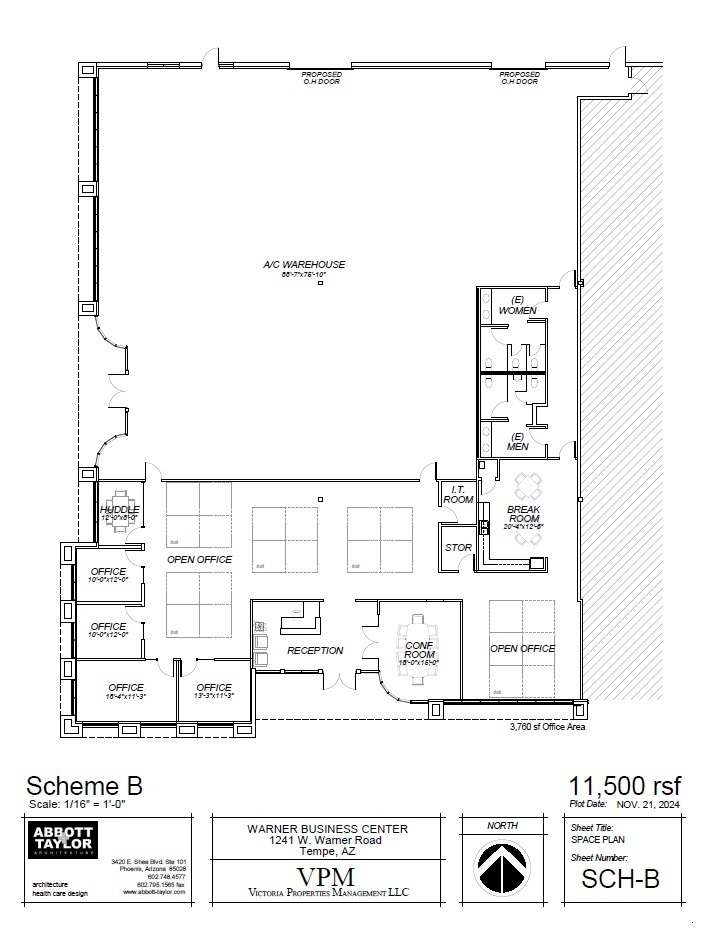1121 W Warner Rd, Tempe, AZ à louer Plan d’étage– Image 1 sur 1