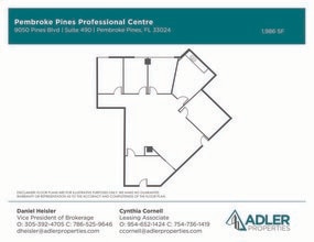 9050 Pines Blvd, Pembroke Pines, FL à louer Plan d’étage– Image 1 sur 14