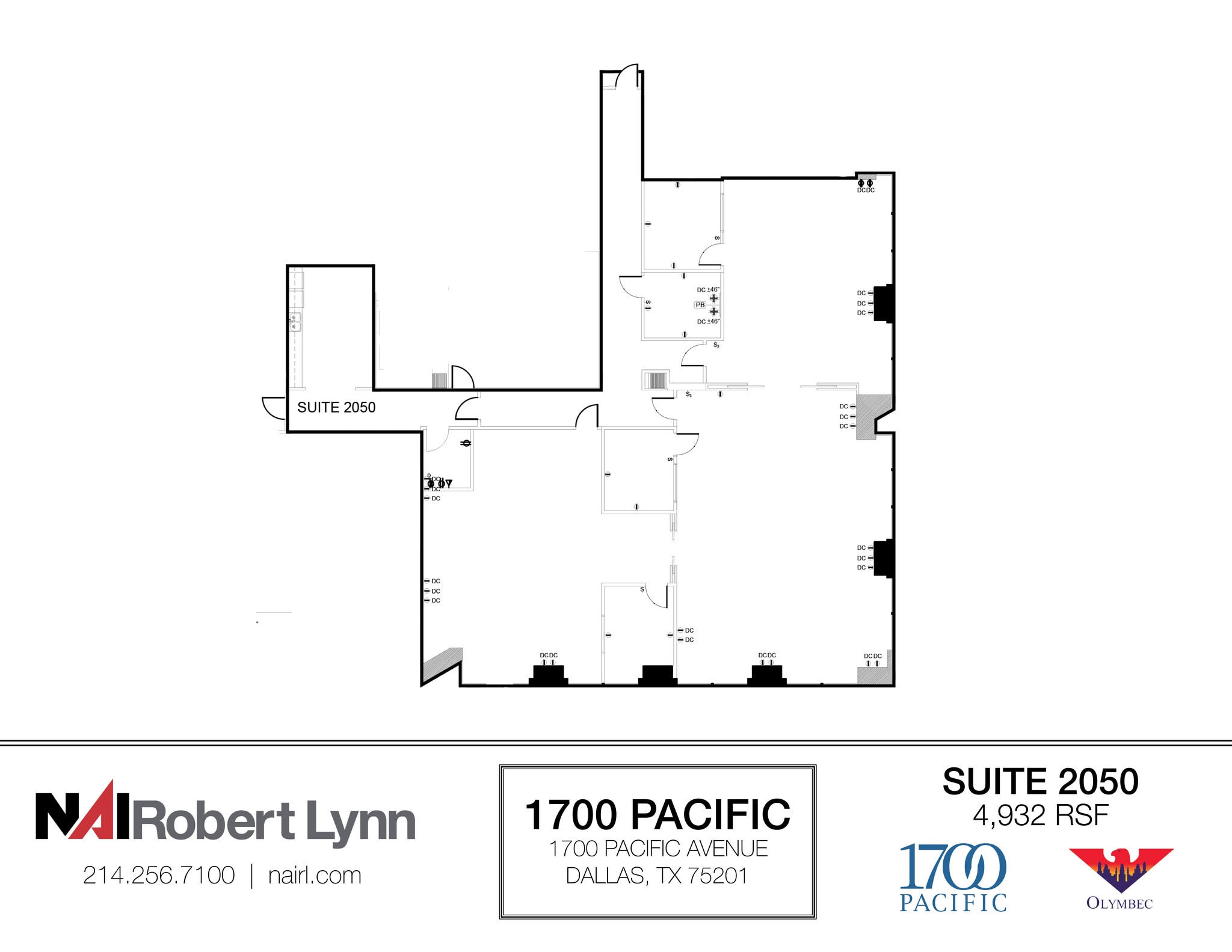 1700 Pacific Ave, Dallas, TX à louer Plan d’étage– Image 1 sur 2