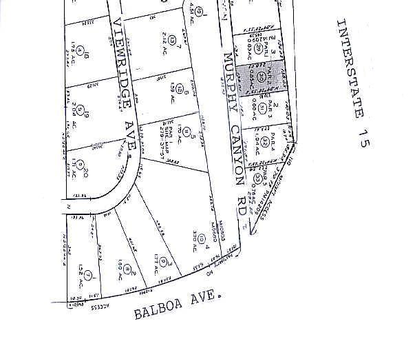 4545 Murphy Canyon Rd, San Diego, CA à vendre - Plan cadastral – Image 3 sur 14
