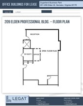 209 Elden St, Herndon, VA à louer Plan d’étage– Image 1 sur 1