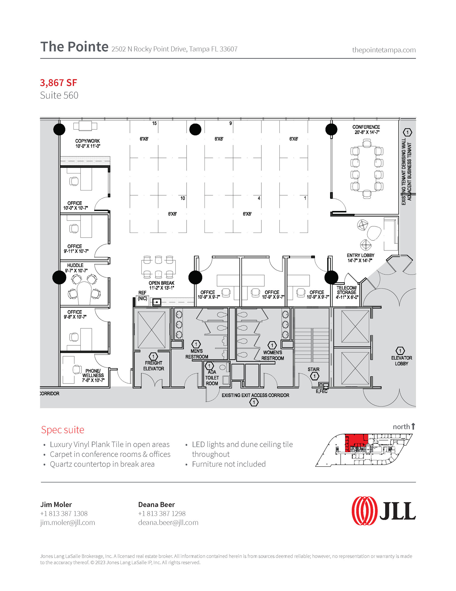 2502 N Rocky Point Dr, Tampa, FL à louer Plan d’étage– Image 1 sur 1