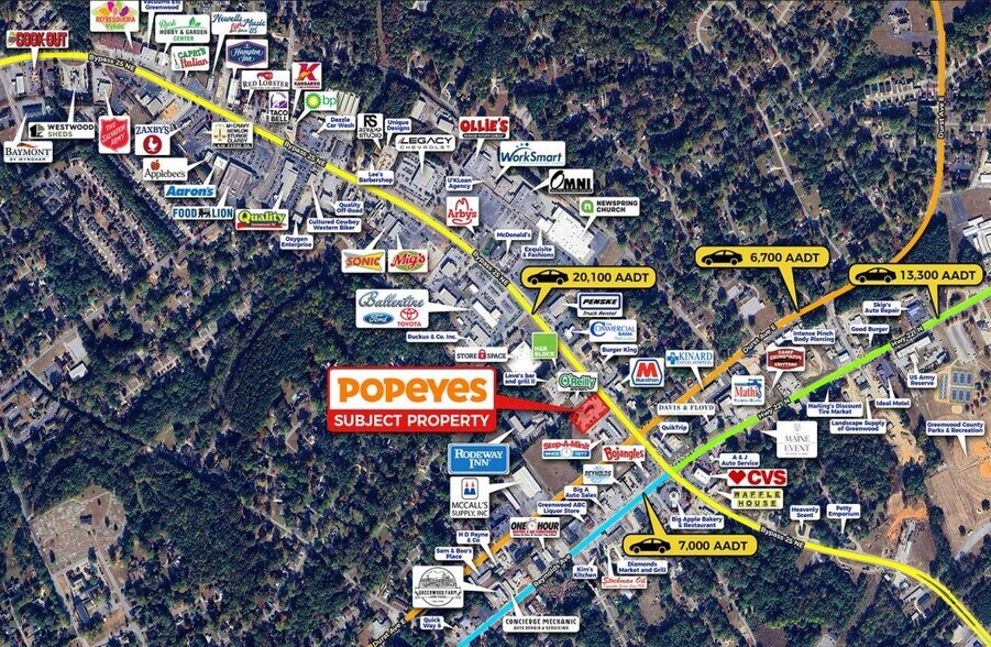 1211 NE Bypass 72, Greenwood, SC à vendre - Aérien – Image 3 sur 3