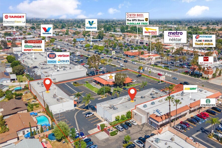3512-3538 E Chapman Ave, Orange, CA à louer - Photo de l’immeuble – Image 1 sur 15