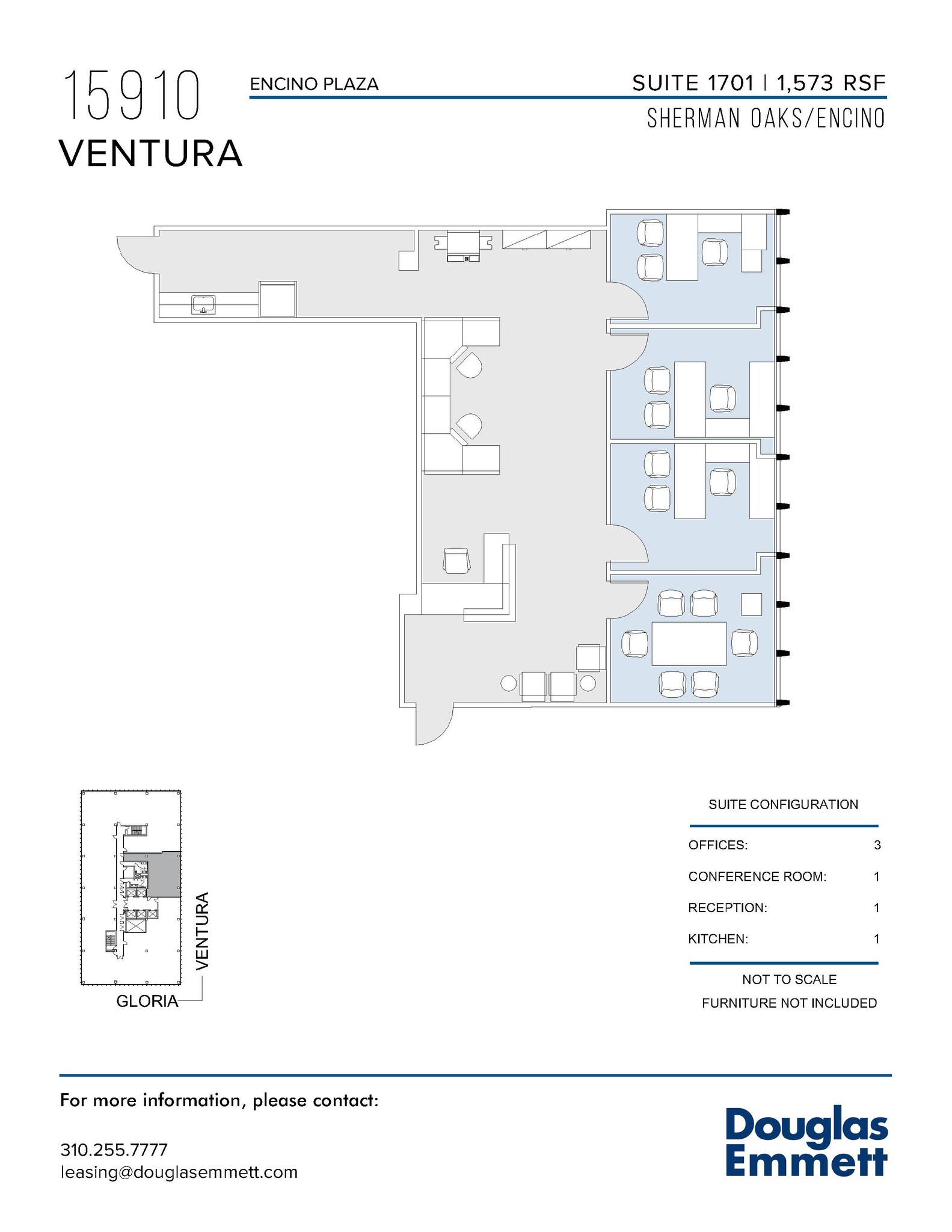 15910 Ventura Blvd, Encino, CA à louer Plan d’étage– Image 1 sur 1