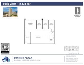 801 Cherry St, Fort Worth, TX à louer Plan d’étage– Image 1 sur 6