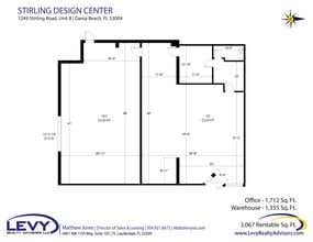 1249 Stirling Rd, Dania Beach, FL à louer Plan d’étage– Image 2 sur 13