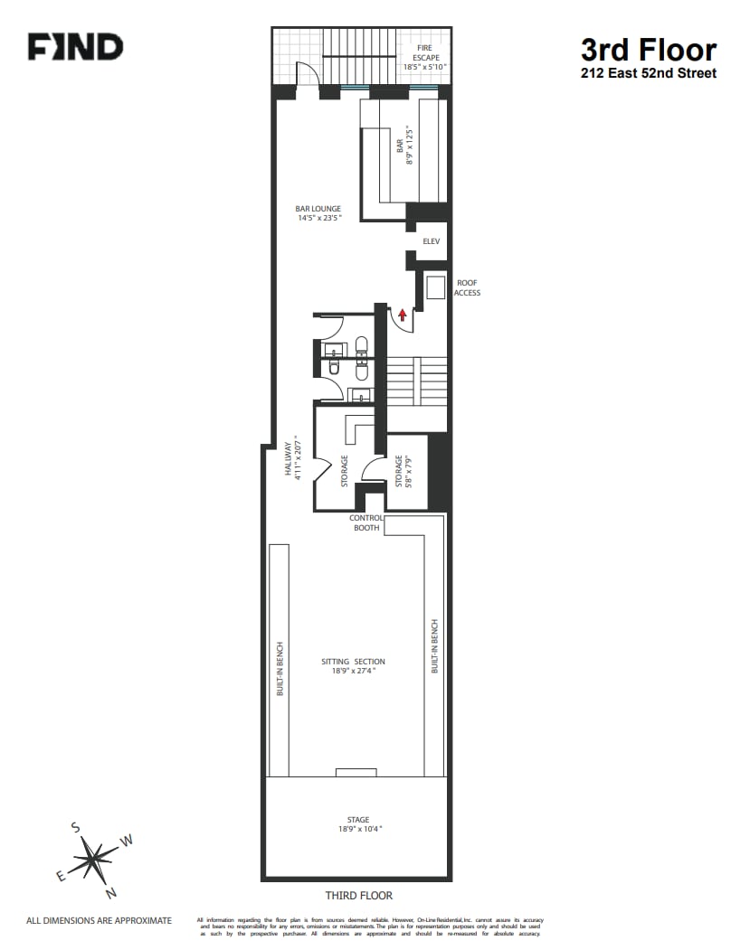 212 E 52nd St, New York, NY à louer Plan d’étage– Image 1 sur 8