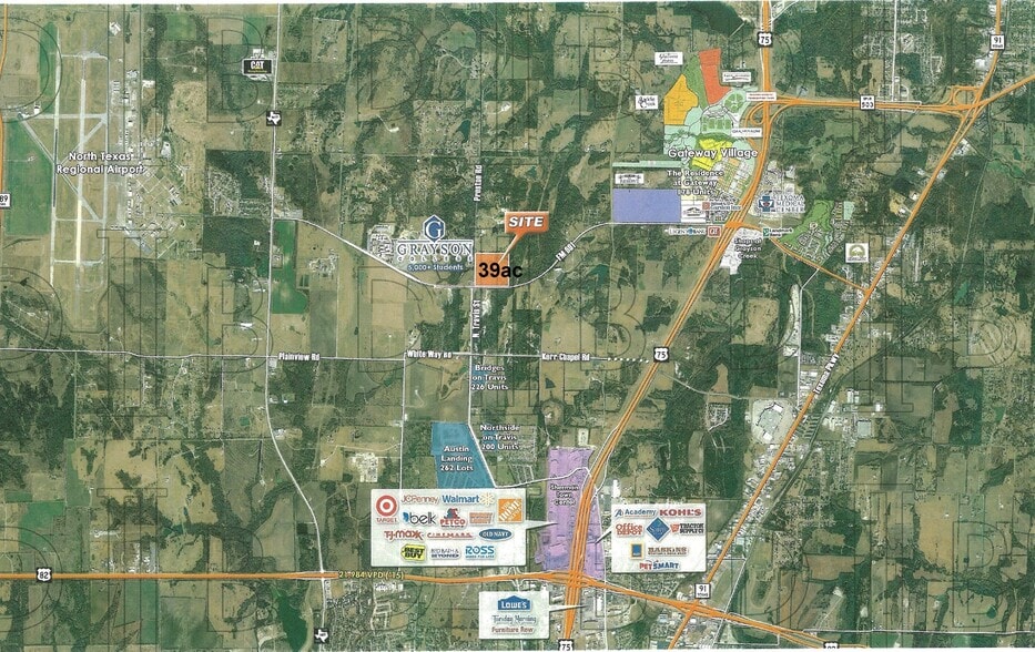 128 Preston Rd, Denison, TX à vendre - Aérien – Image 2 sur 7