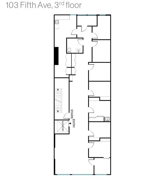103 Fifth Ave, New York, NY à louer Plan d’étage– Image 1 sur 1