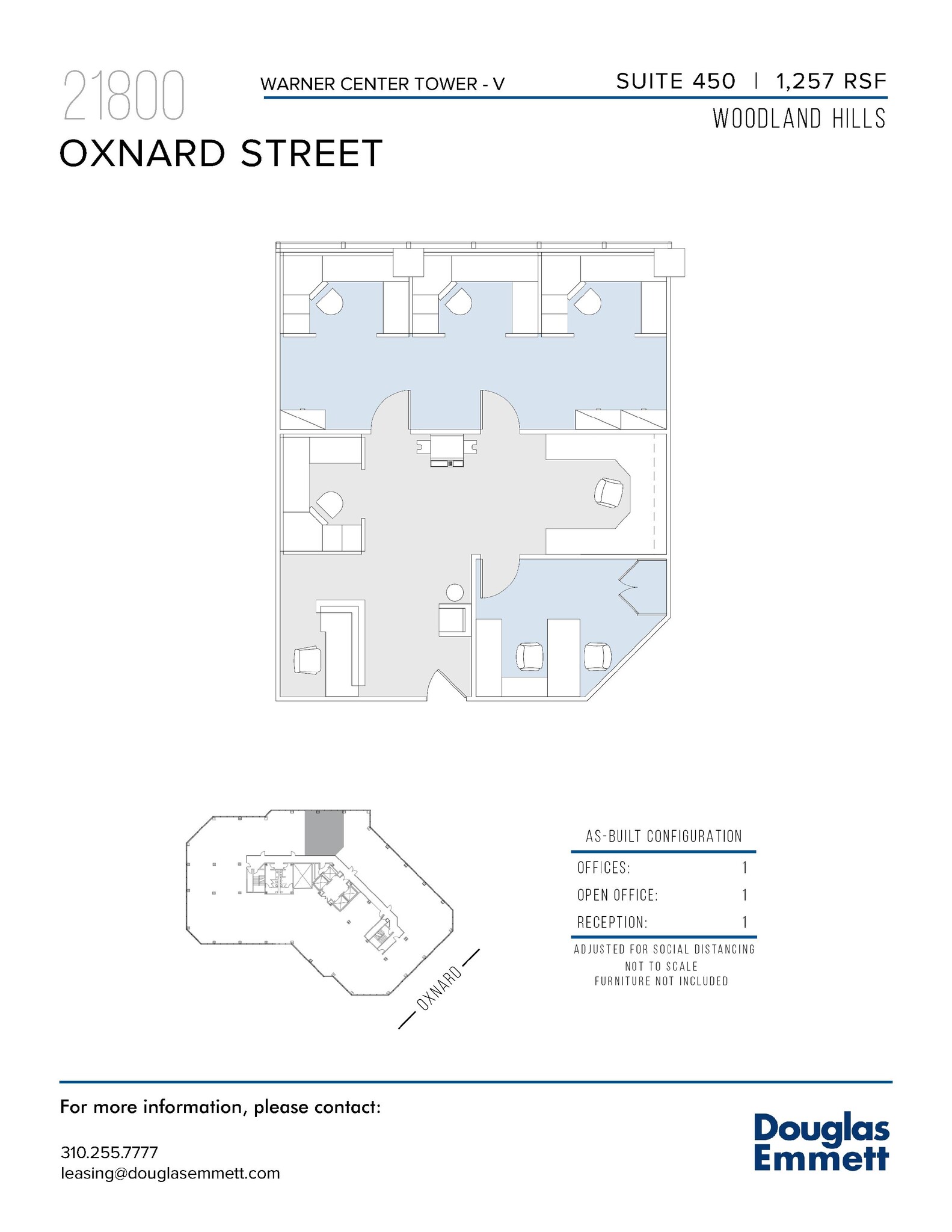 21800 Oxnard St, Woodland Hills, CA à louer Plan d’étage– Image 1 sur 1