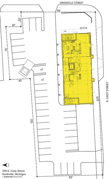 345 E Cady St, Northville, MI à vendre - Plan de site – Image 2 sur 2