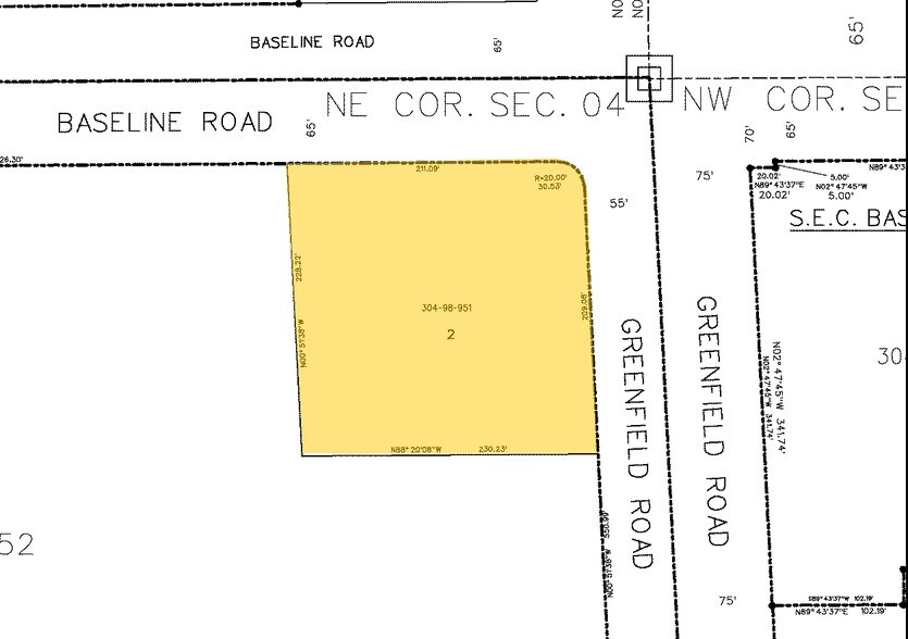 4361 E Baseline Rd, Gilbert, AZ à louer - Plan cadastral – Image 2 sur 7