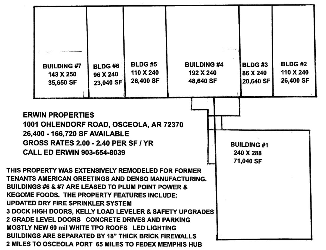 1001 Ohlendorf Rd, Osceola, AR à louer Plan d’étage– Image 1 sur 1