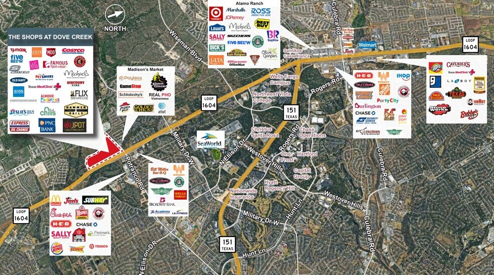 The Shops at Dove Creek, San Antonio, TX à vendre - Aérien – Image 2 sur 3