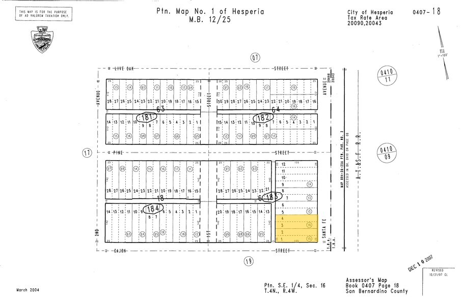 NWC Hesperia Rd & Cajon, Hesperia, CA à vendre - Plan cadastral – Image 2 sur 4