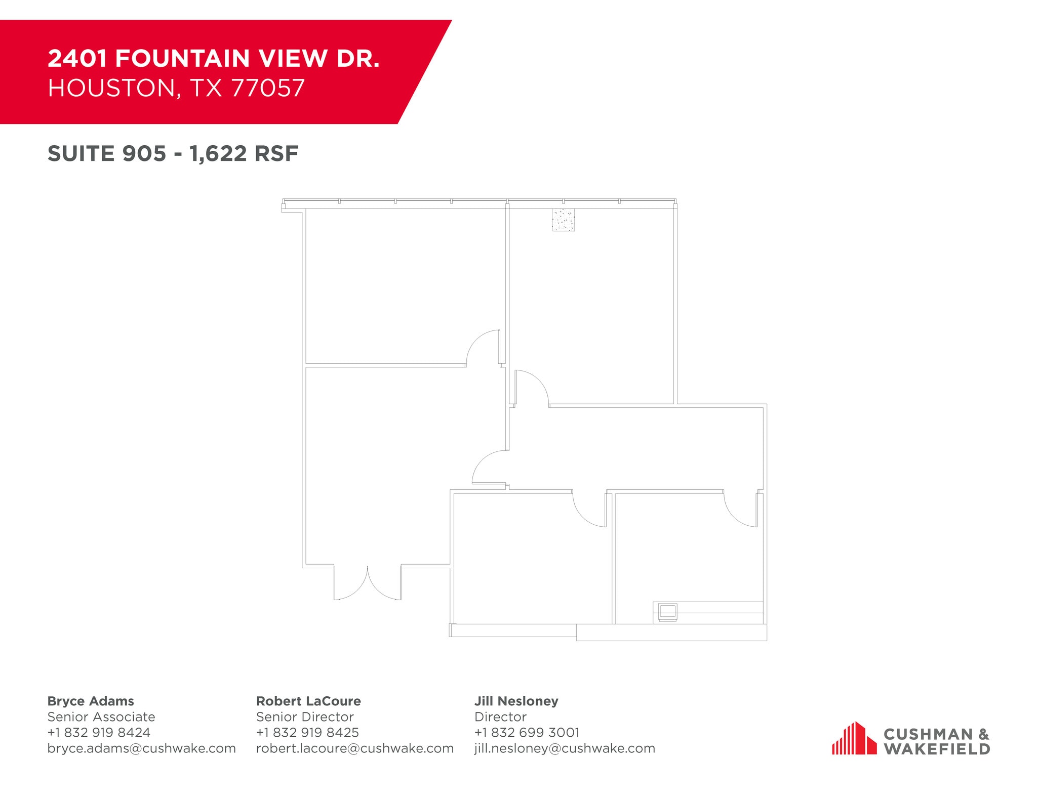 2401 Fountain View Dr, Houston, TX à louer Plan d’étage– Image 1 sur 1