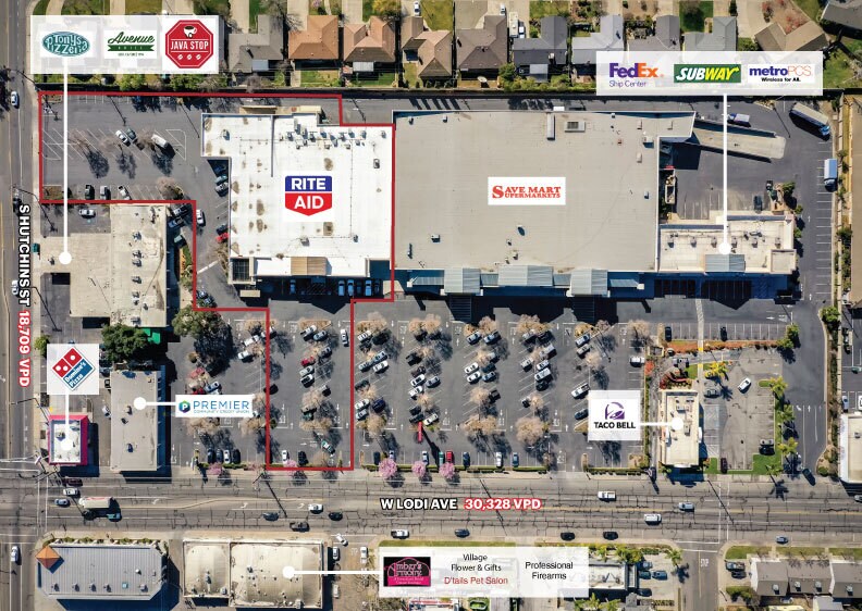 520 W Lodi Ave, Lodi, CA à vendre - Aérien – Image 2 sur 7
