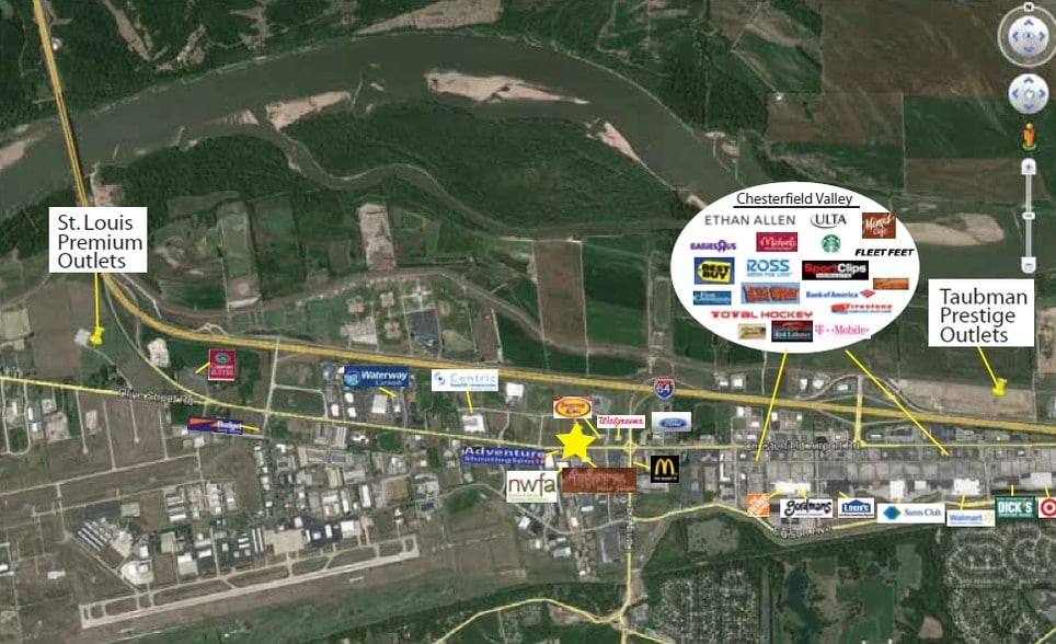 17660-17688 Chesterfield Airport Rd, Chesterfield, MO à louer - Aérien – Image 2 sur 8