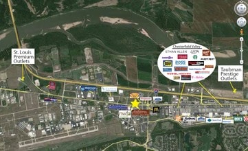 17660-17688 Chesterfield Airport Rd, Chesterfield, MO - Vue aérienne vue de carte - Image1