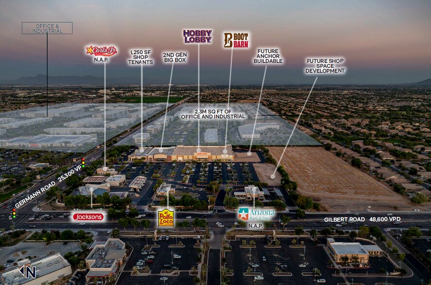4187 S Gilbert Rd, Gilbert, AZ à vendre - Aérien – Image 2 sur 3