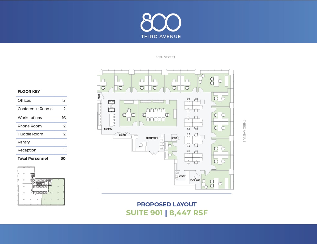 800 Third Ave, New York, NY à louer Plan d’étage– Image 1 sur 5