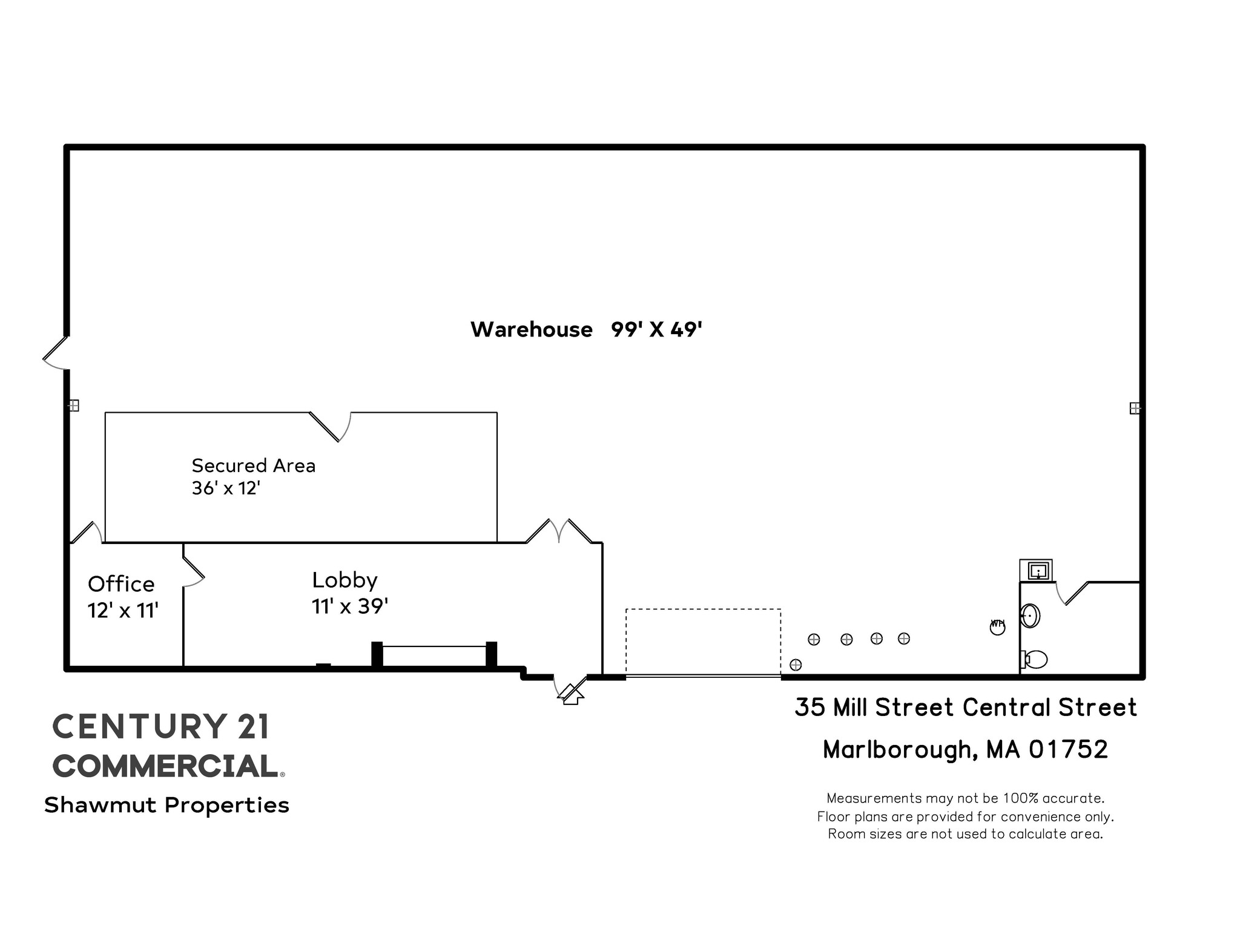 35 Mill Street Central, Marlborough, MA à louer Plan d’étage– Image 1 sur 32