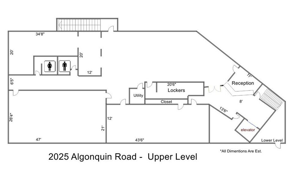 2025 E Algonquin Rd, Algonquin, IL à louer - Plan d’étage – Image 2 sur 2