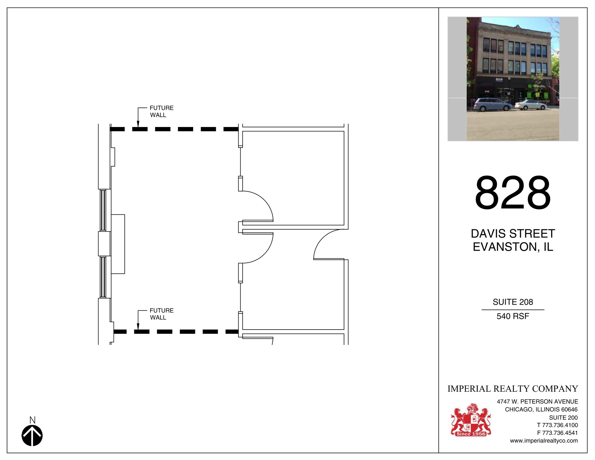 828 Davis St, Evanston, IL à louer Plan de site– Image 1 sur 2