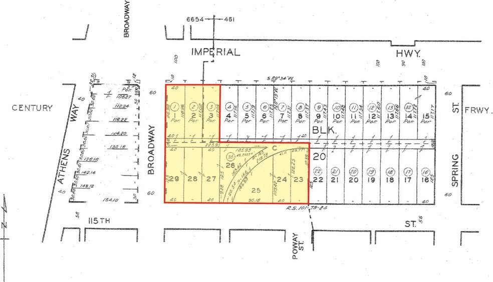256 Imperial hwy, Los Angeles, CA à vendre - Plan cadastral – Image 3 sur 3