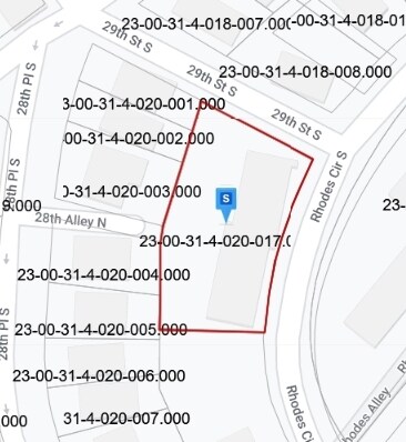 2824 Rhodes Cir S, Birmingham, AL à vendre - Plan cadastral – Image 1 sur 1