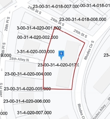 2824 Rhodes Cir S, Birmingham, AL à vendre Plan cadastral– Image 1 sur 2