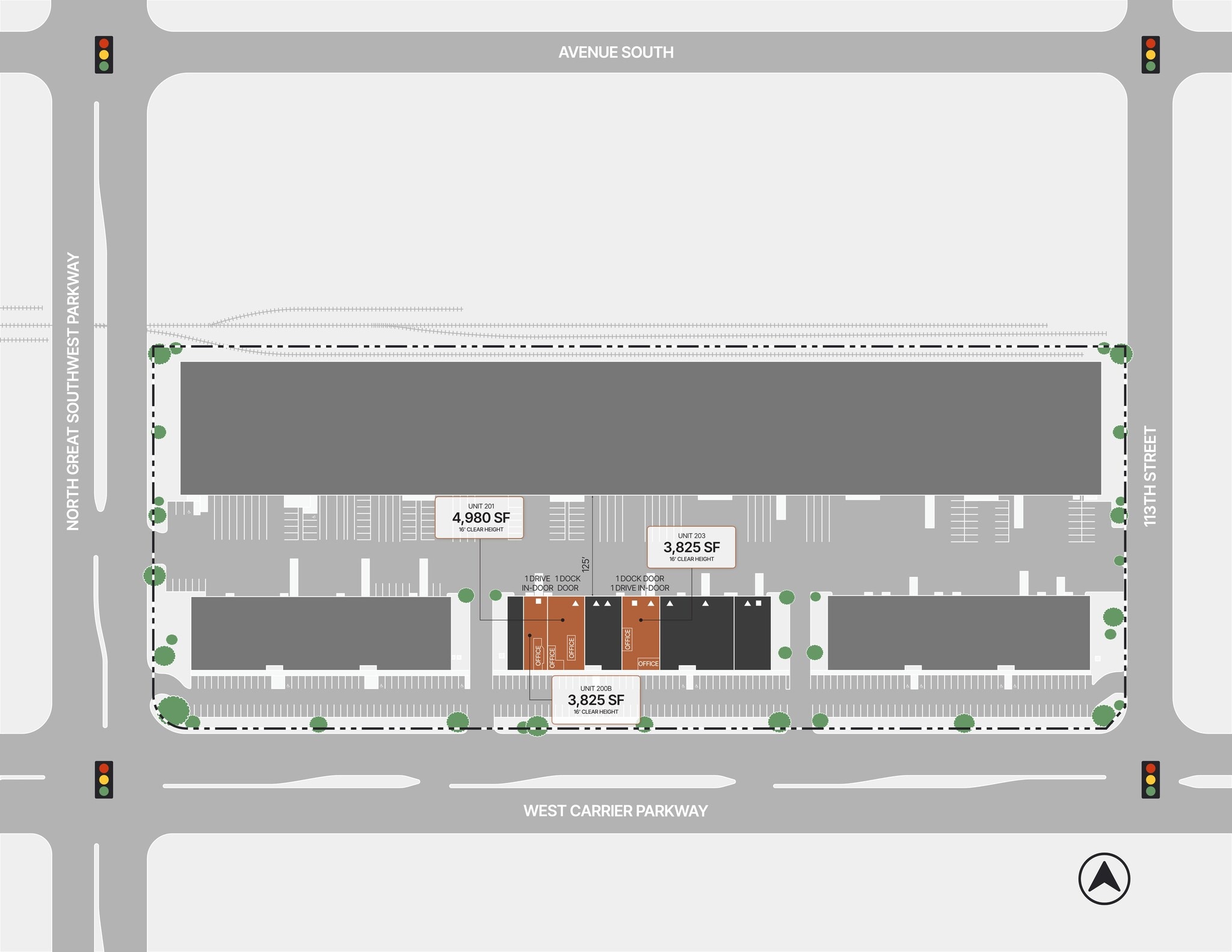1205 W Carrier Pky, Grand Prairie, TX à louer Plan de site– Image 1 sur 1