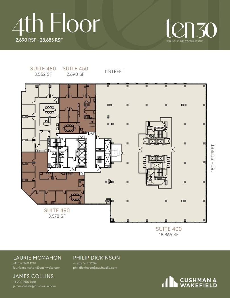 1030 15th St NW, Washington, DC à louer Plan d’étage– Image 1 sur 1