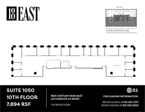 1800 Century Park E, Los Angeles, CA à louer Plan d’étage– Image 1 sur 4