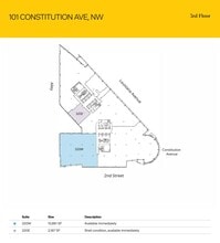101 Constitution Ave NW, Washington, DC à louer Plan d’étage– Image 1 sur 1
