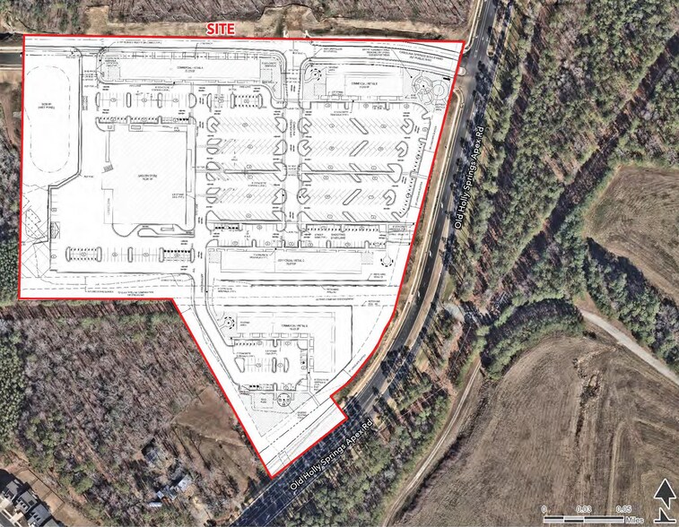 3708 Old Holly Springs Apex Rd, Apex, NC à louer - Plan de site – Image 3 sur 3